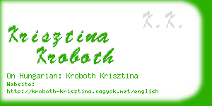 krisztina kroboth business card